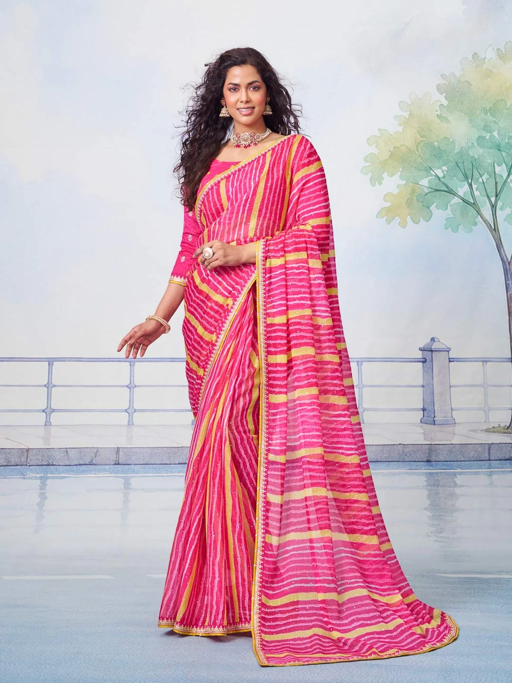 Festive Chiffon Saree